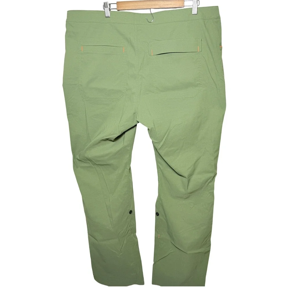 Alpine Parrot Ponderosa Mountain Hiking Pants Green Orange Size 18 Plus Stretch - Picture 6 of 11